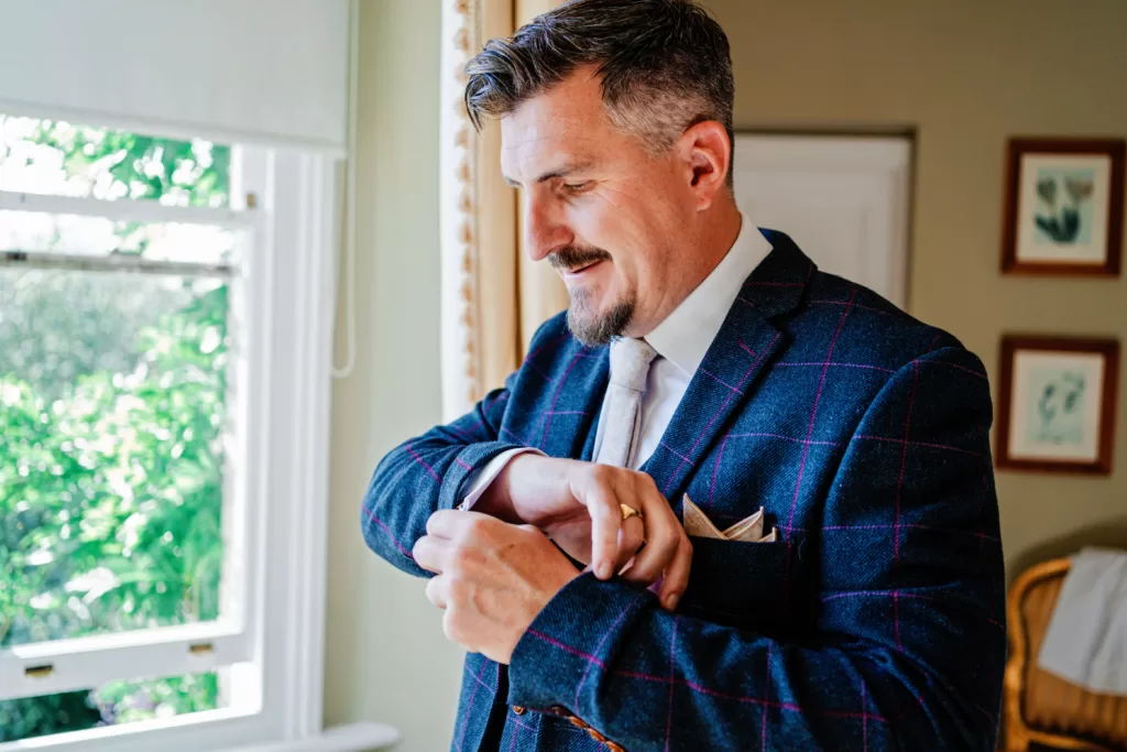 groom getting ready for his big day