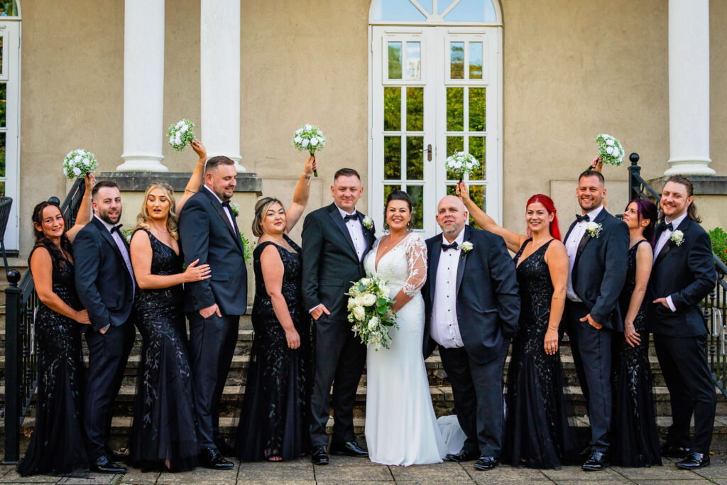 questions to ask wedding suppliers- wedding party group shot
