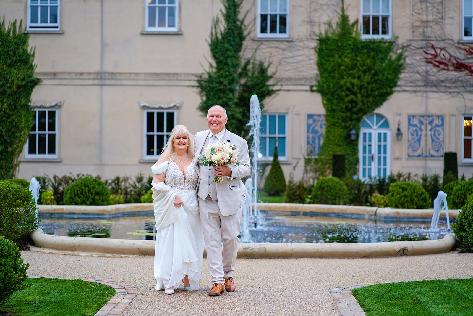 bride and groom take their first look