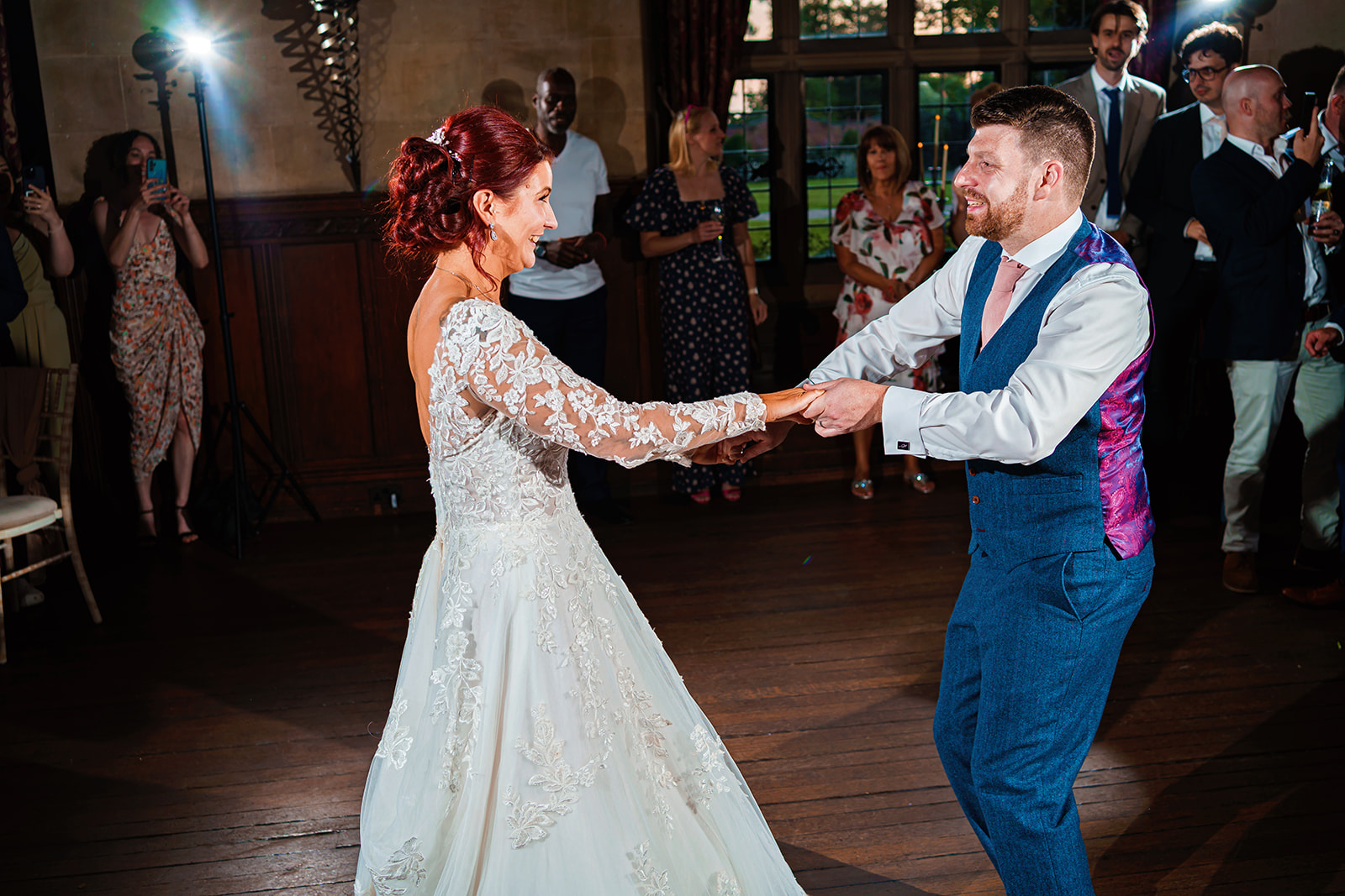 fanhams hall wedding - bride and groom first dance
