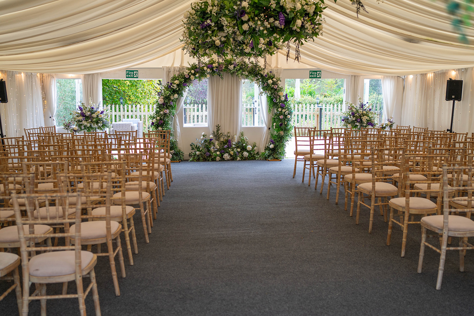 the waterside wedding venue - the marquee set up