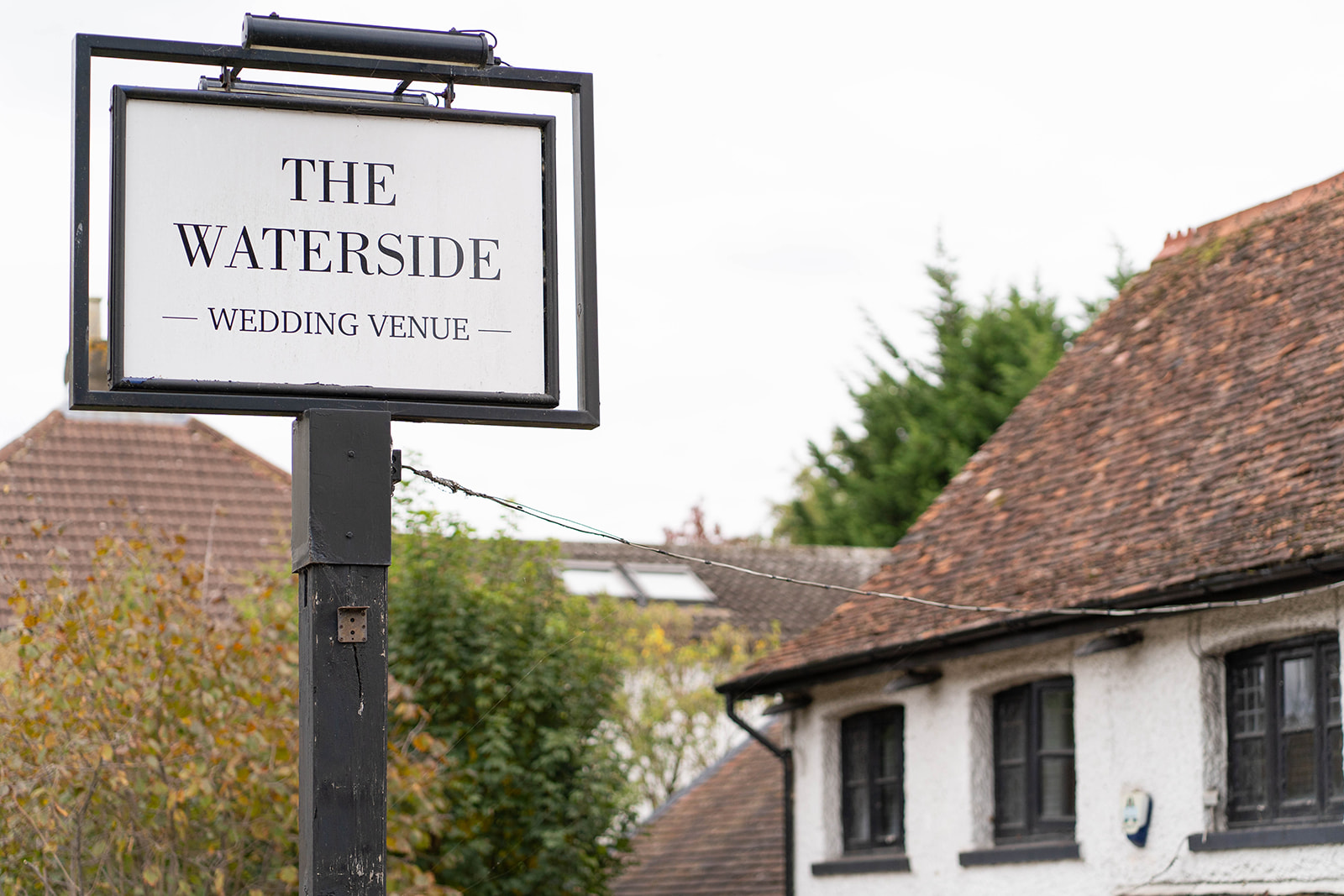 the waterside wedding venue pub sign