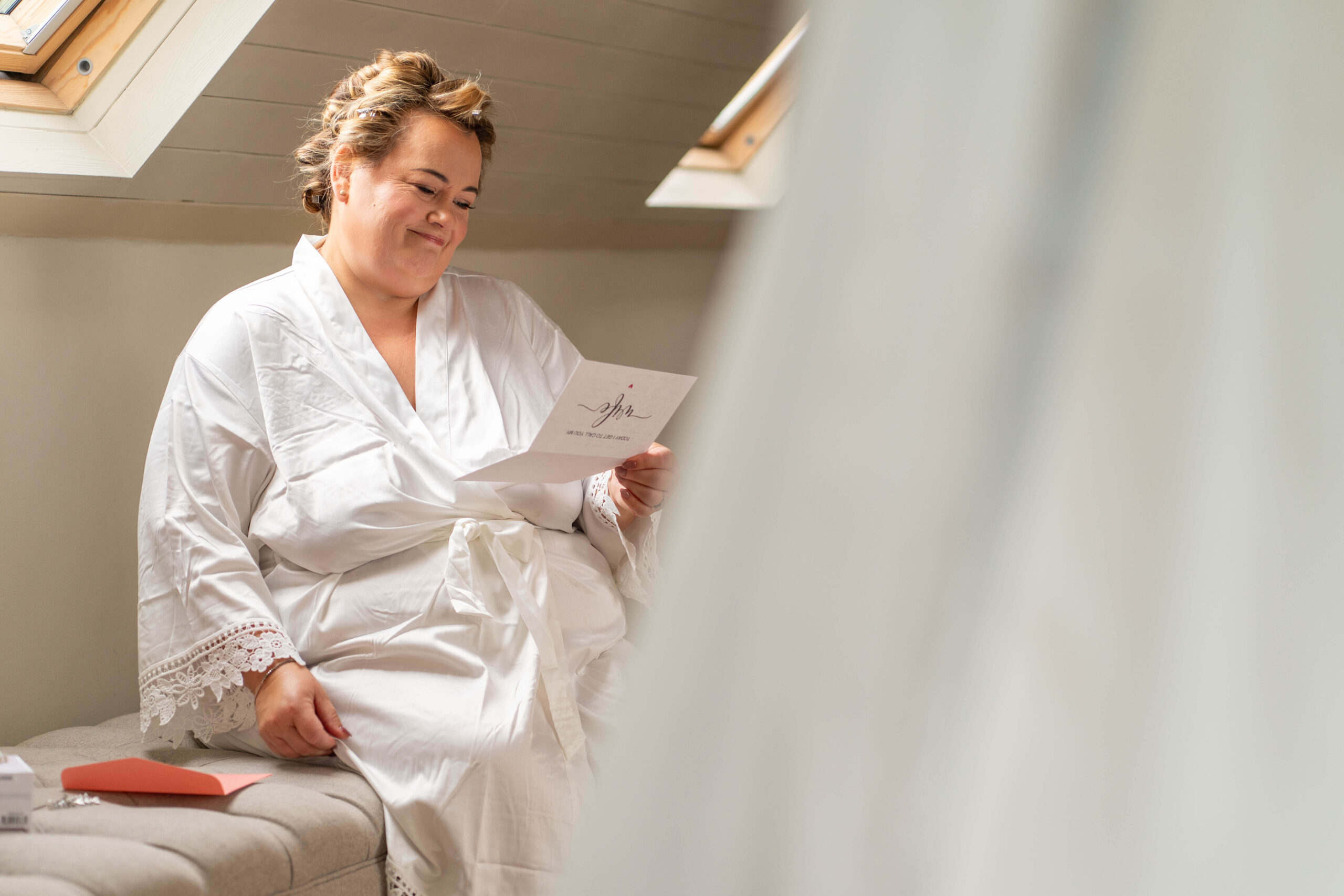 south farm wedding - bride reads her love letter