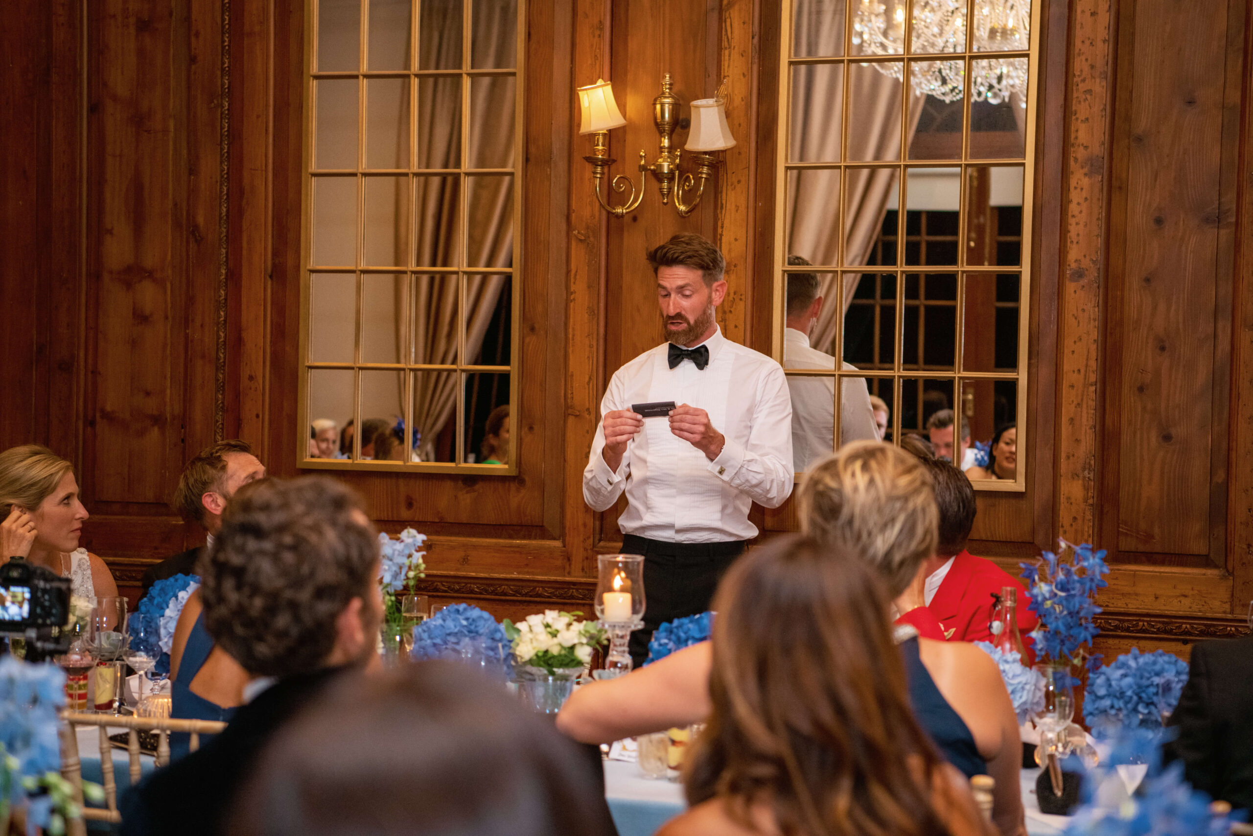 hesdor house - best man standing making speech